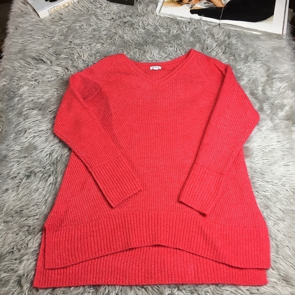 Westport Red Marl Knit Tunic Sweater XL Oversized Relaxed Coastal Grandmother